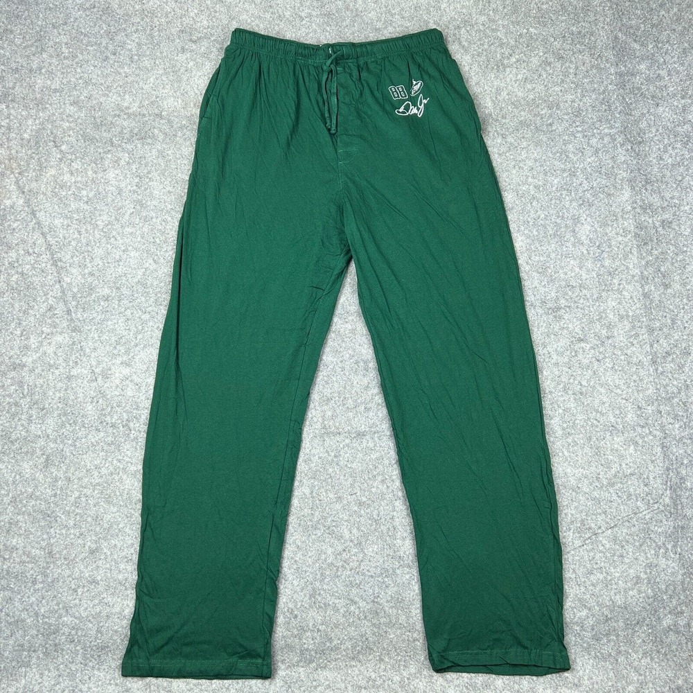 Dale‎ Earnhardt Jr. Pants Mens Large Green Pajama Sleepwear Pockets 88 NASCAR